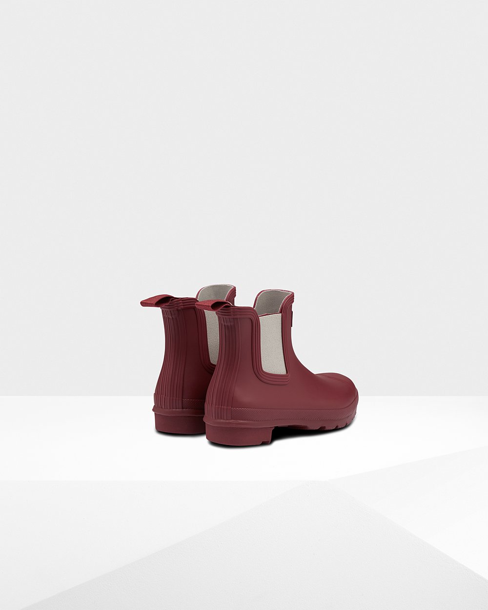 Womens Chelsea Boots - Hunter Original (47OPVWEFZ) - Grey Red/Turquoise Light Grey